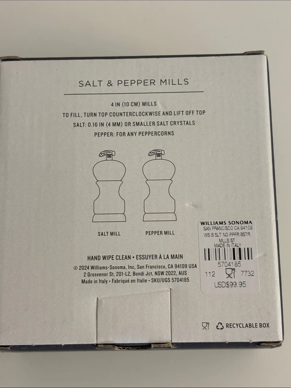 Williams Sonoma add salt